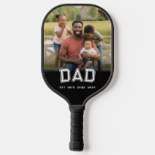 Raquette De Pickleball Dad Established Fun Bold Photo (Verso)