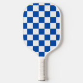 Raquette De Pickleball Damier bleu de cobalt classique (Recto)