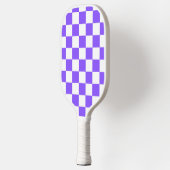 Raquette De Pickleball Damier violet classique visuel (Gauche)