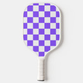 Raquette De Pickleball Damier violet classique visuel (Verso)