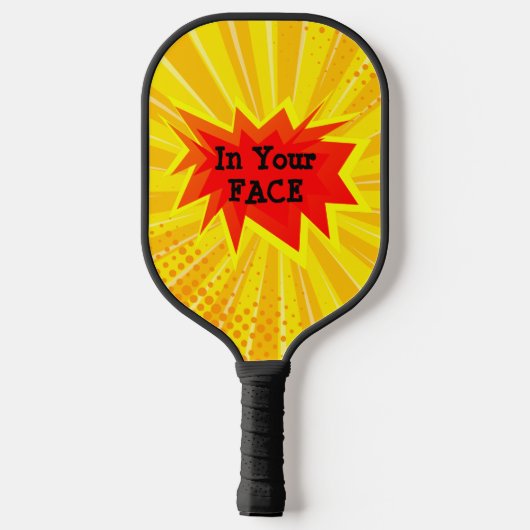 Raquette De Pickleball Dans Votre Visage Funny Blue Smack Talk Sert (Verso)