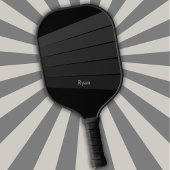 Raquette De Pickleball Dark on Dark Stripes Masculine Retro