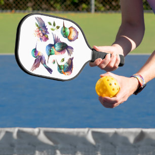 Raquette De Pickleball De beaux colibris pour les amateurs d'oiseaux