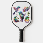 Raquette De Pickleball De beaux colibris pour les amateurs d'oiseaux (Verso)