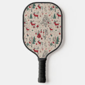 Raquette de Pickleball de Noël Primitive Art Popul (Verso)