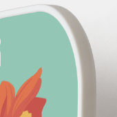 Raquette De Pickleball Décembre Fleur de naissance Nom personnalisé (Détail gauche)