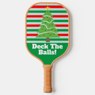Raquette De Pickleball Deck The Balls Funny Christmas Tree Jeux