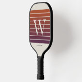 Raquette De Pickleball Dégradé de coucher de soleil à monogramme (Gauche)