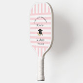 Raquette de Pickleball Dégradé Mignon Rayure Rose (Gauche)