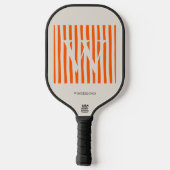 Raquette De Pickleball Dégradé Pastel Initial Personnalisé (Verso)
