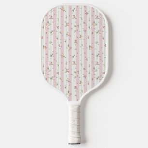 Raquette De Pickleball Délicat motif floral arrière rose solide