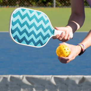 Raquette De Pickleball Denim Chevron par Shirley Taylor