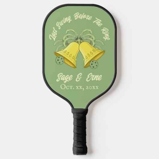 Raquette De Pickleball Dernier Swing avant le mariage de Sage et Cream (Recto)