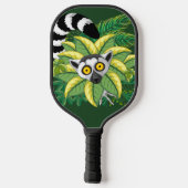 Raquette De Pickleball Des lémuriens de Madagascar dans la jungle exotiqu (Verso)