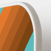 Raquette De Pickleball Desert Teal Stripes with Name (Détail gauche)