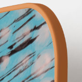 Raquette De Pickleball Design abstrait bleu, blanc et noir (Détail gauche)