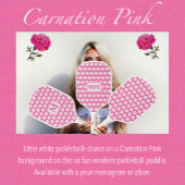 Raquette De Pickleball Design Contemporain Carnation rose et blanc