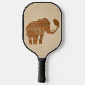 Raquette De Pickleball Design d'art tribal des éléphants (Verso)