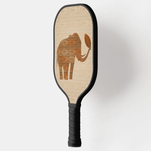 Raquette De Pickleball Design d'art tribal des éléphants (Gauche)