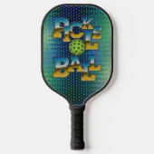 Raquette De Pickleball Design élégant de texte de Pickleball (Recto)