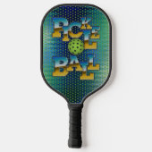 Raquette De Pickleball Design élégant de texte de Pickleball (Verso)