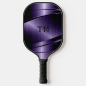 Raquette De Pickleball Design géométrique à texture métallique violet pro (Recto)