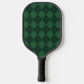 Raquette De Pickleball Design Motif Jacquard vert et noir (Verso)