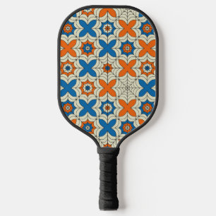 Raquette De Pickleball Design Web Abstrait bleu et orange