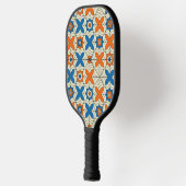 Raquette De Pickleball Design Web Abstrait bleu et orange (Gauche)