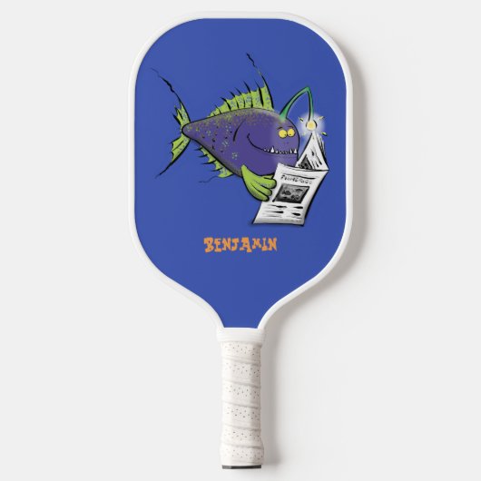 Raquette De Pickleball Dessin animé drôle de baudroie  (Recto)