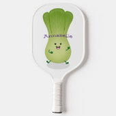 Raquette De Pickleball dessin animé mignon de bok choy (Verso)