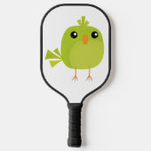 Raquette De Pickleball Dessin Animé Oiseau Vert (Verso)