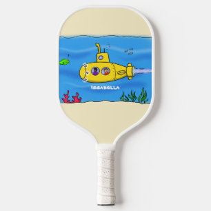 Raquette De Pickleball Dessin animé sous-marin heureux