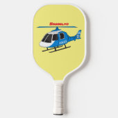 Raquette De Pickleball Dessin d'hélicoptère du service de police mignon (Verso)