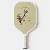 Raquette De Pickleball Dessin d'humour australien kangourou (Verso)