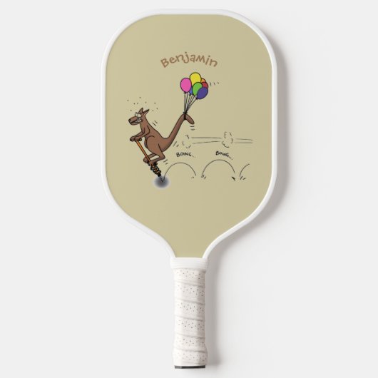 Raquette De Pickleball Dessin d'humour australien kangourou (Recto)