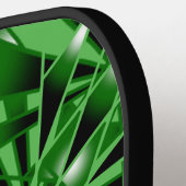 Raquette De Pickleball Dessin en perspective avec dégradé vert (Détail gauche)