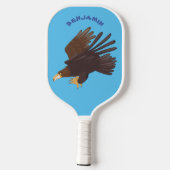 Raquette De Pickleball dessin humoristique d'aigle royal (Verso)