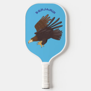 Raquette De Pickleball dessin humoristique d'aigle royal