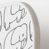 Raquette De Pickleball Dessiner bébé éléphant (Détail gauche)