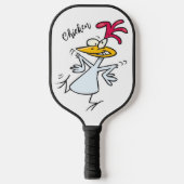 Raquette De Pickleball Dingue de poulet et de dessin drôle (Recto)