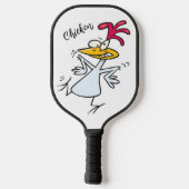 Raquette De Pickleball Dingue de poulet et de dessin drôle (Verso)
