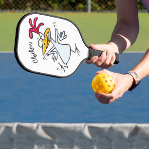 Raquette De Pickleball Dingue de poulet et de dessin drôle