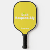 Raquette De Pickleball Dink de manière responsable Nom Citrine Jaune (Verso)