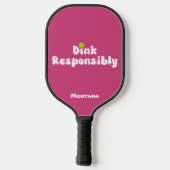 Raquette De Pickleball Dink de manière responsable Nom Quartz Rose (Verso)