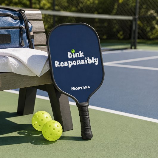 Raquette De Pickleball Dink de manière responsable Nom Saphir Bleu