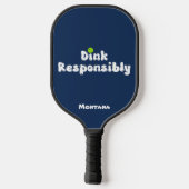 Raquette De Pickleball Dink de manière responsable Nom Saphir Bleu (Verso)