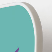 Raquette De Pickleball "DINK !" ou votre message audacieux, Lt Turquoise  (Détail gauche)