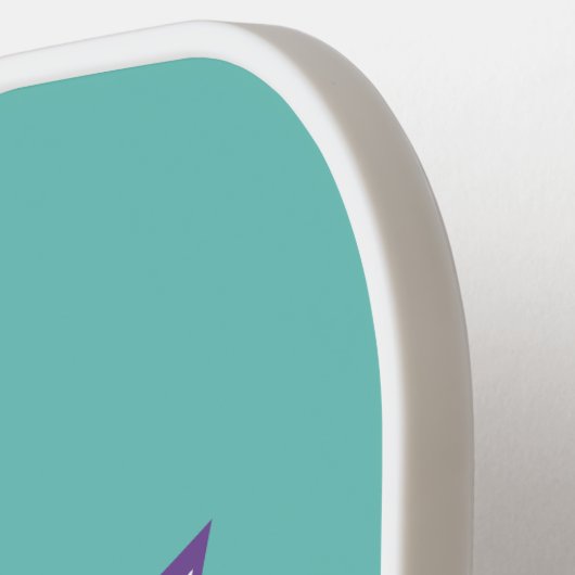 Raquette De Pickleball "DINK !" ou votre message audacieux, Lt Turquoise  (Détail gauche)