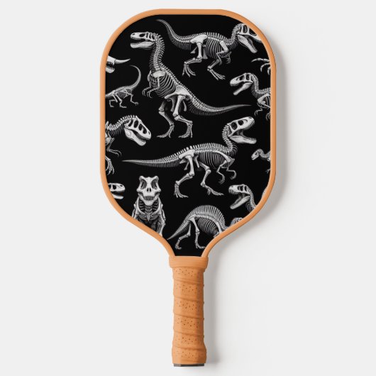 Raquette De Pickleball Dinosaure Skeletons Fossiles Bons Blancs (Recto)